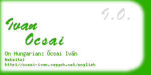 ivan ocsai business card